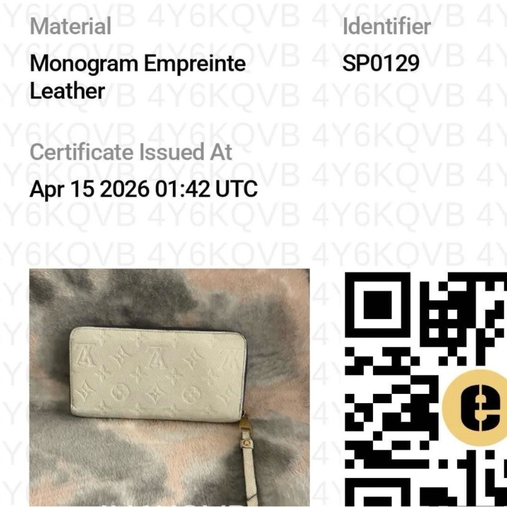 Louis Vuitton Monogram Empreinte Zippy Wallet White Blue Full Set COA - Picture 5 of 16